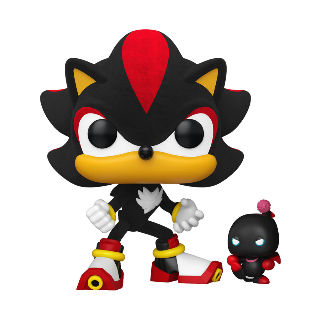 Funko Pop! Sonic The Hedgehog Shadow With Dark Chao #1151 Flocked SE W/Protector